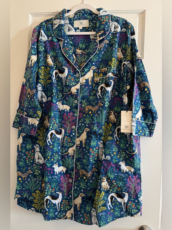 Printfresh Other - Printfresh Must Love Dogs Indigo Blue Sleep Shirt Organic Cotton